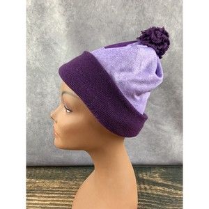 Nike Youth Purple Beanie With PomPom Girl Boy